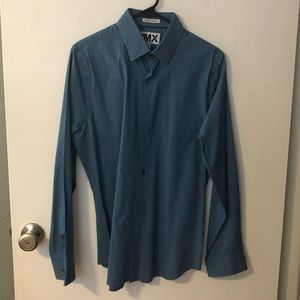 Express Dusty Blue Button-up